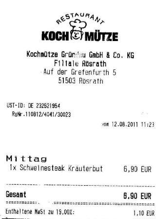 vrsc Hffner Kochmtze Restaurant
